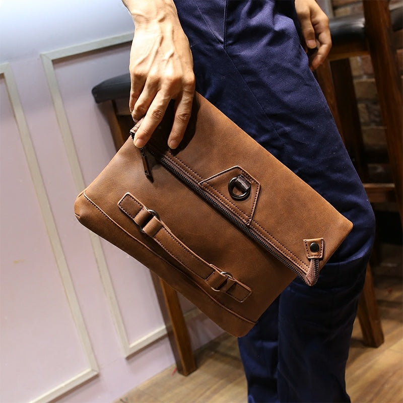 PU leather men clutch